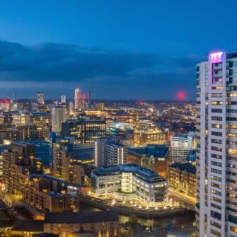 Leeds,City,Centre,Aerial,View,Of,The,City,Centre,At